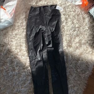 Fake leather pants